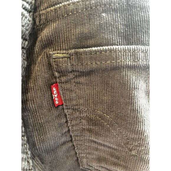 Levi's Ribcage Straight Ankle Jean 24x27 Gray Corduroy High Rise Minimalist New - Picture 7 of 9